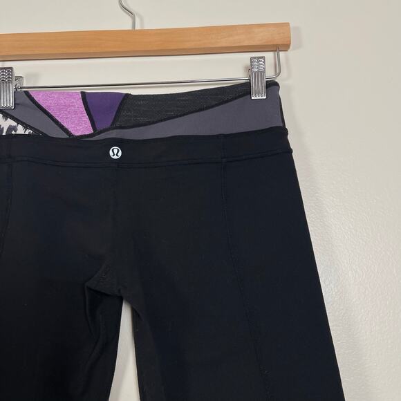 Lululemon • Groove Crop Pant Colorblock Waistband Wide Leg Reversible - Picture 4 of 5
